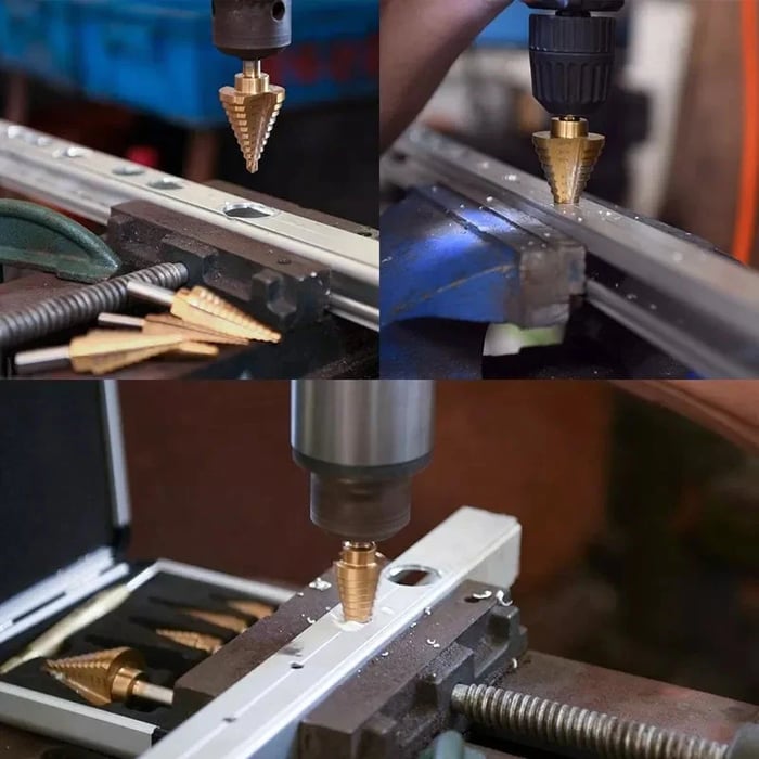 BladeForce Pro – PräBohrkrone Set 6-tlg. mit Titanbeschichtung – präzise, saubere Bohrlöcher | Für Metall, Holz, Kunststoff &amp; Mauerwerk | Robustzise Schnitte für jedes Projekt
