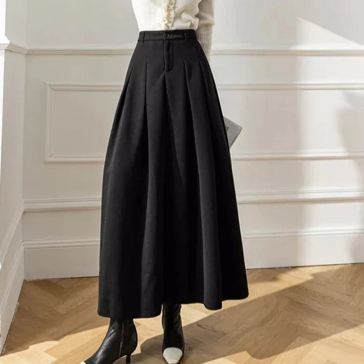 Faltenrock Mit Hoher Taille Für Damen | Lässig