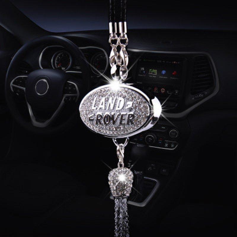 Ciondolo per specchietto retrovisore auto con cristallo | Lega di zinco e strass | Decorazione scintillante con ciondolo profumato, idea regalo