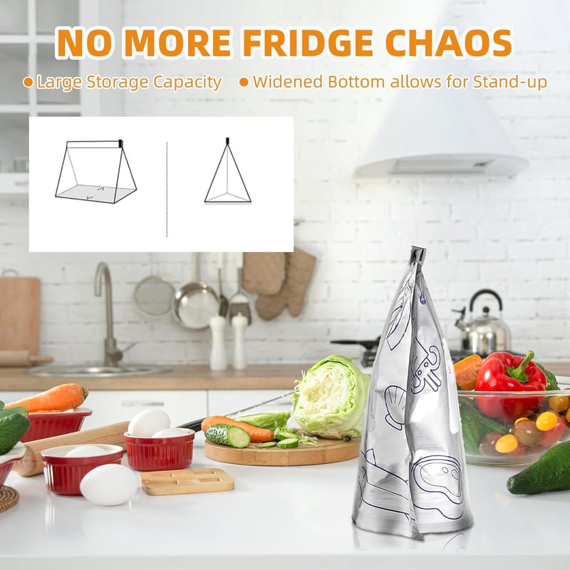 FreshKeep – Sacs de rangement réutilisables en feuille d&