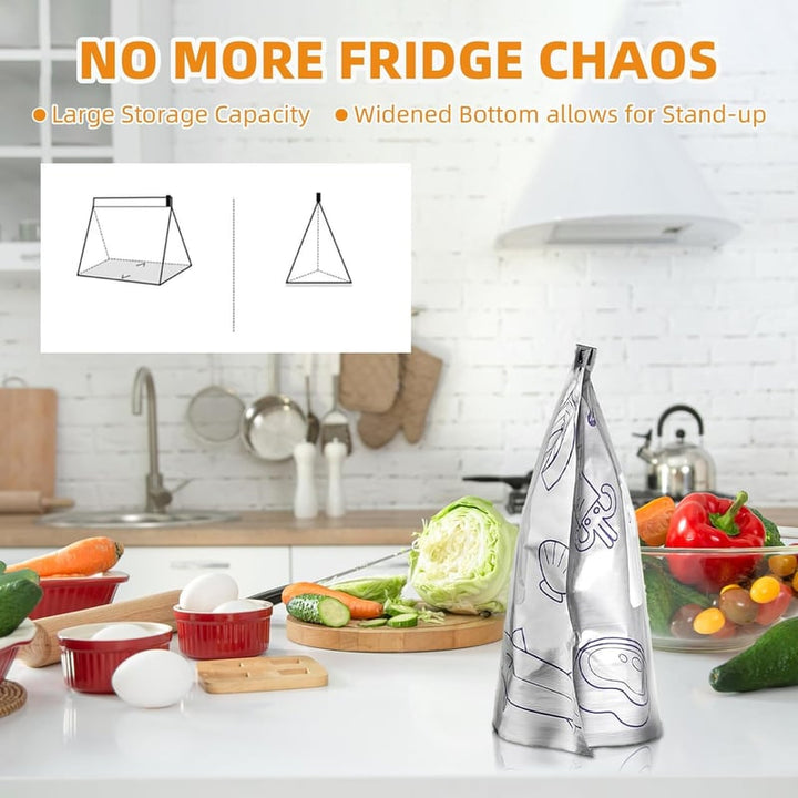 FreshKeep – Sacs de rangement réutilisables en feuille d&
