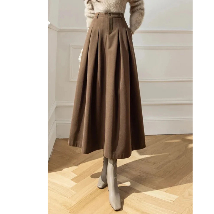 Faltenrock Mit Hoher Taille Für Damen | Lässig