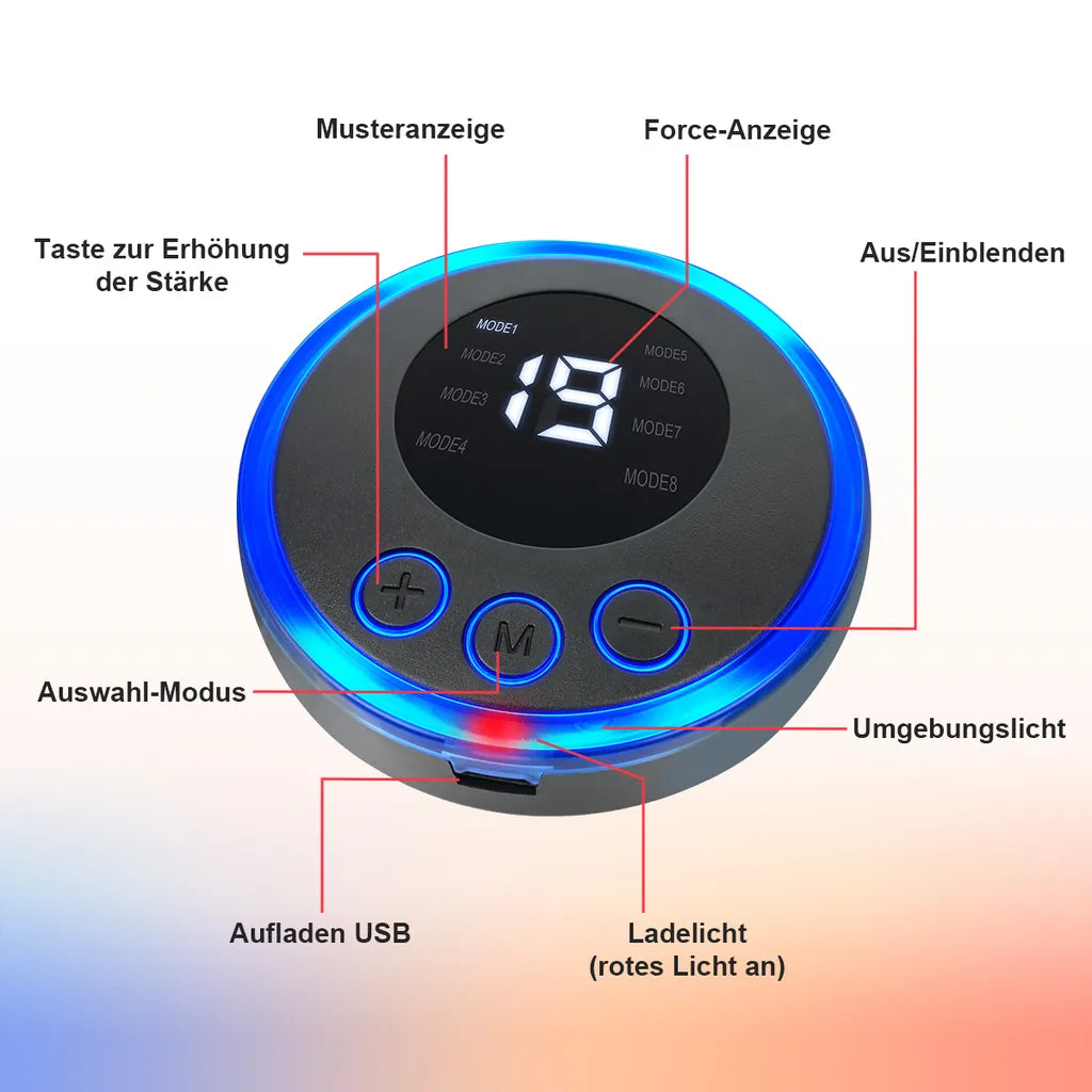 Electric massager | neck &amp; back massage | 15 intensity levels | portable &amp; rechargeable