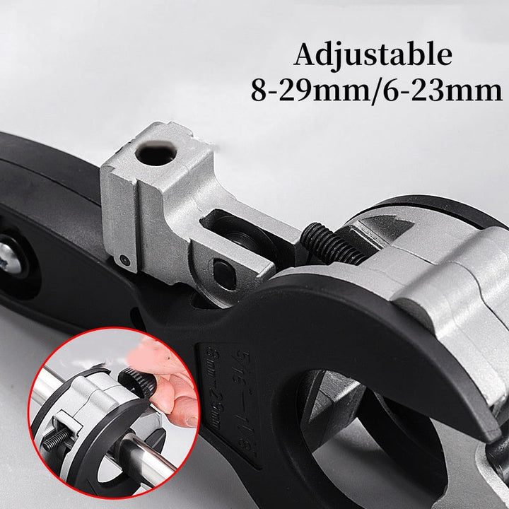Verstellbarer Rohrschneider mit Ratschenmechanismus | präzise, gratfreie Schnitte für PVC, Kupfer &amp; Alu | 6–23 mm / 8–29 mm