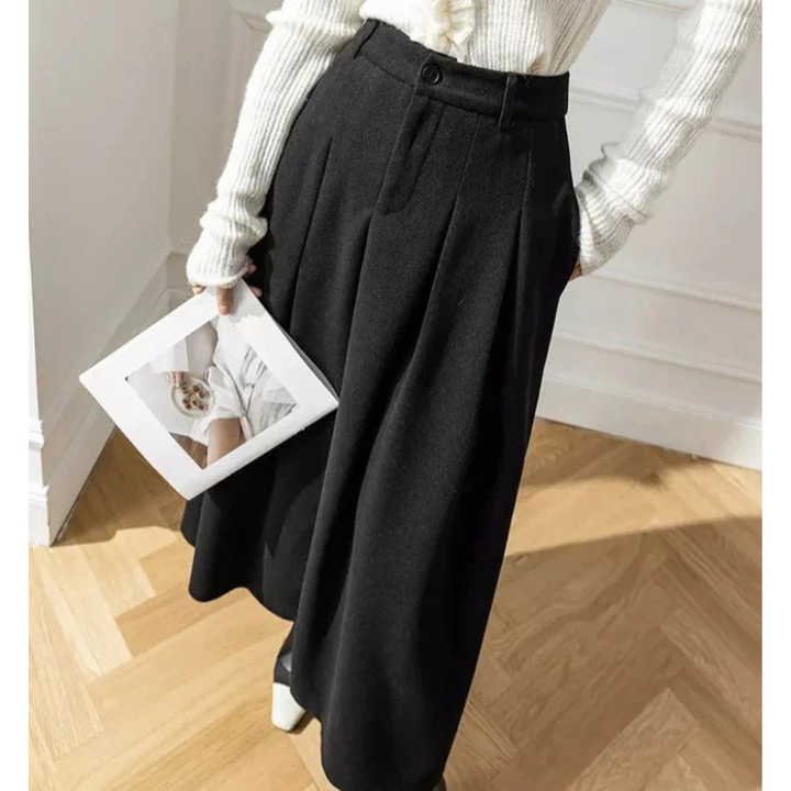 Faltenrock Mit Hoher Taille Für Damen | Lässig