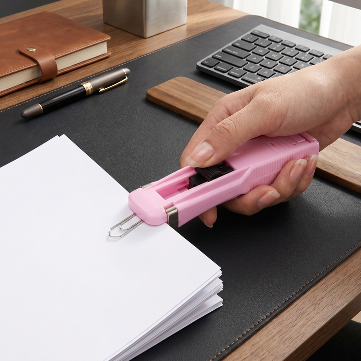 Dokumentenklammer aus Metall mit Ersatzklammern | Papier Clip Organizer für Büro, Schule &amp; Zuhause | 150 Stück inklusive