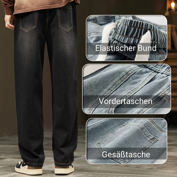 Herren Straight Jeans | Locker geschnittene Jeans mit geradem Bein