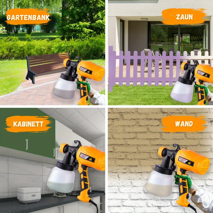 Elektrische Farbspritzpistole | 500W Lackiergerät für schnelle Farbauftragung auf Wände, Möbel und Oberflächen