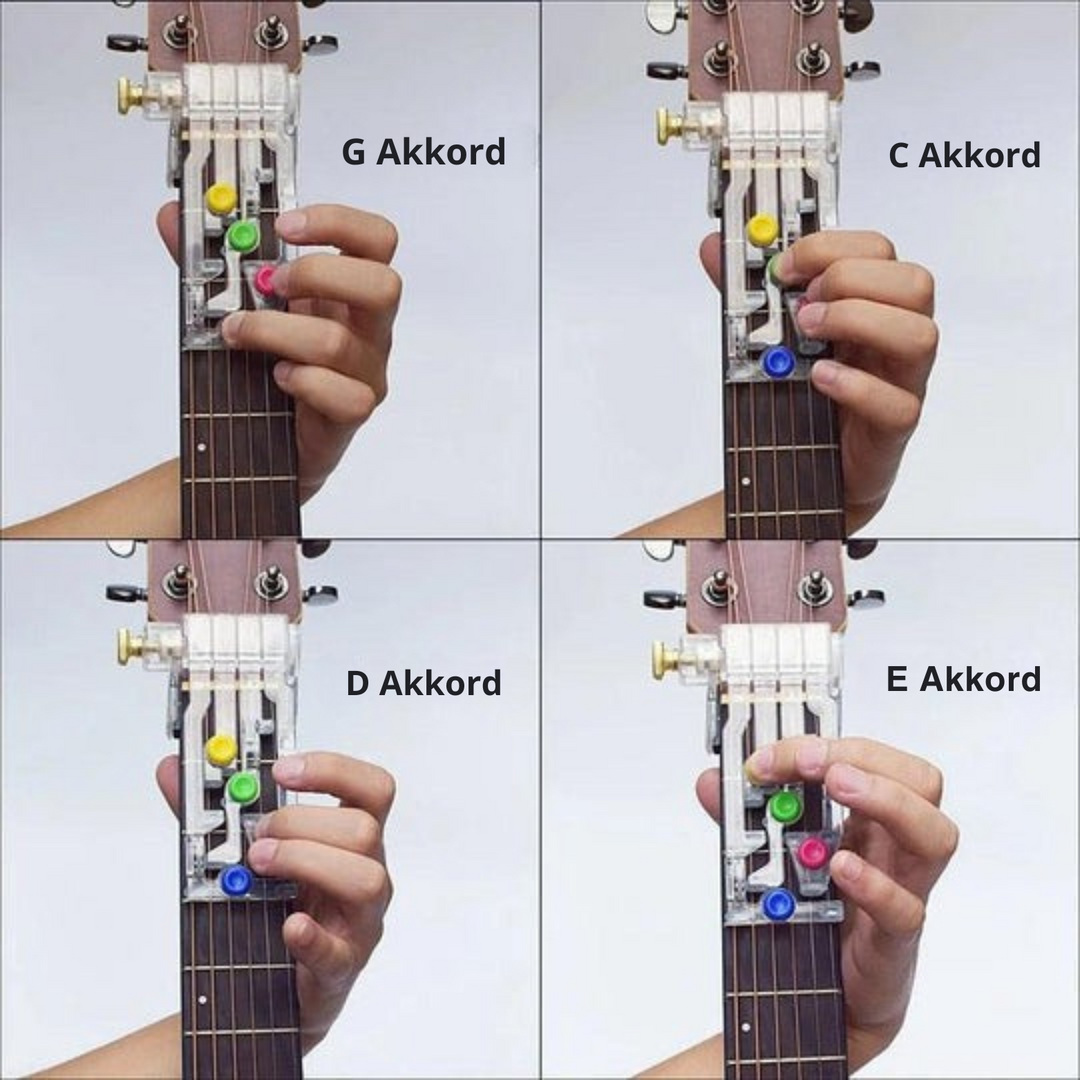 Aiuto per imparare la chitarra StringLeitfaden™ | Portatile e compatto | Impara gli accordi più velocemente, ideale per principianti e in viaggio