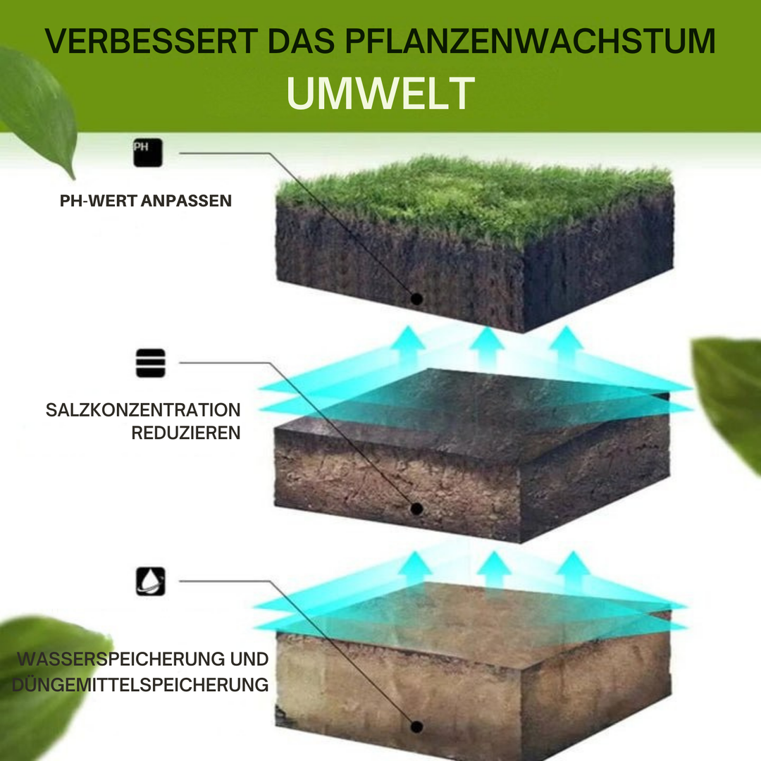 Bodenaktivator für Gartenerde 100 g | Mineralischer Bodenverbesserer zum Anmischen | Für Blumen, Gemüse &amp; Sukkulenten (2+1 Set)