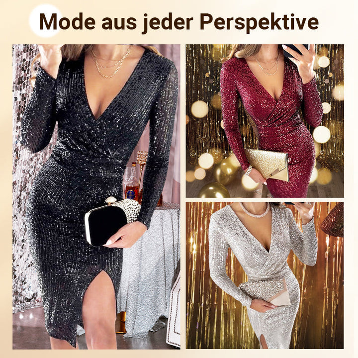 🎅Vianočný výpredaj 50% zľava🎄Sexy šaty s flitrami v štýle bodycon✨