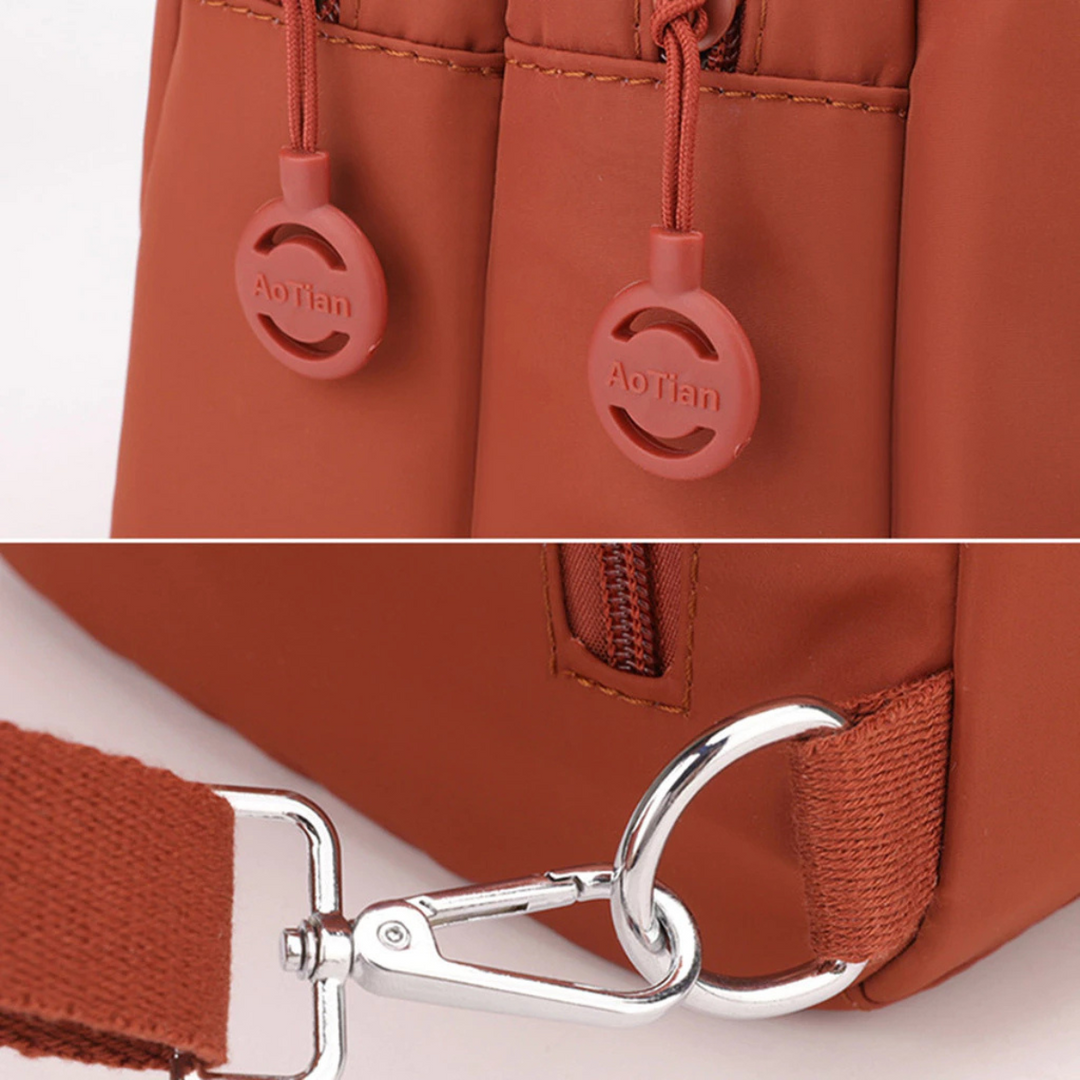 Damen Umhängetasche wasserfest | 2-in-1 Schultertasche &amp; Crossbody Tasche | 5 Fächer für Alltag, Arbeit &amp; Reisen