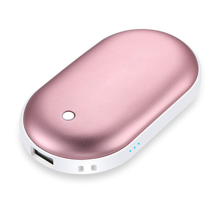Wiederaufladbarer Handwärmer 5200 mAh | 3 Heizstufen bis 55 °C, Powerbank-Funktion und beidseitige Wärme | 4–8 Std.