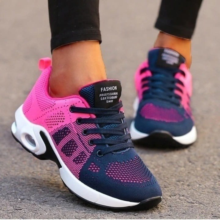 Damen Orthopädische Sneaker mit Mesh | Leicht &amp; atmungsaktiv | Stoßdämpfung &amp; ergonomische Sohle | Für Alltag &amp; Sport