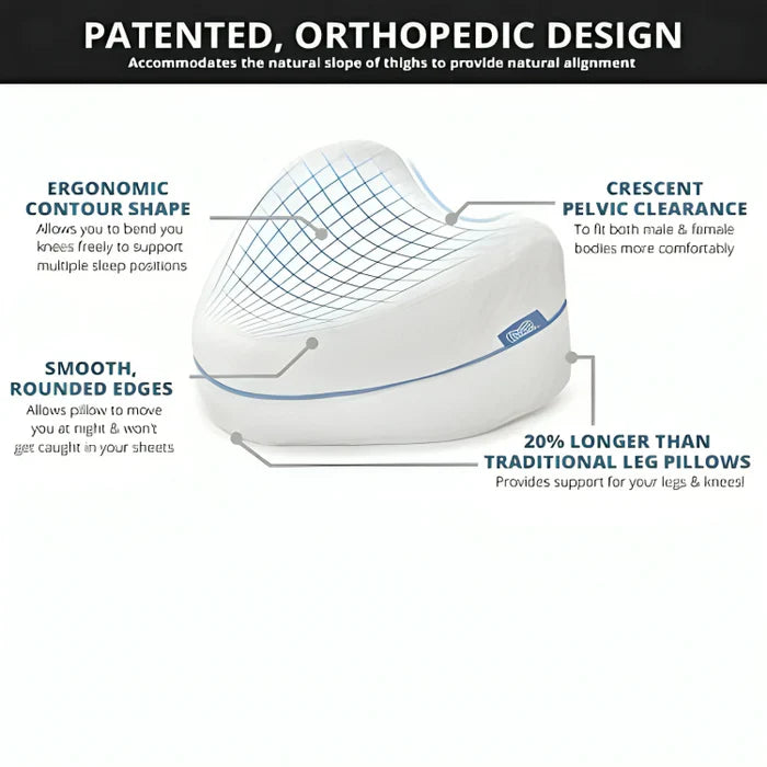 Orthopädisches Beinkissen | Ergonomisches Seitenschläferkissen | Memory Foam | Druckentlastend &amp; Waschbarer Bezug