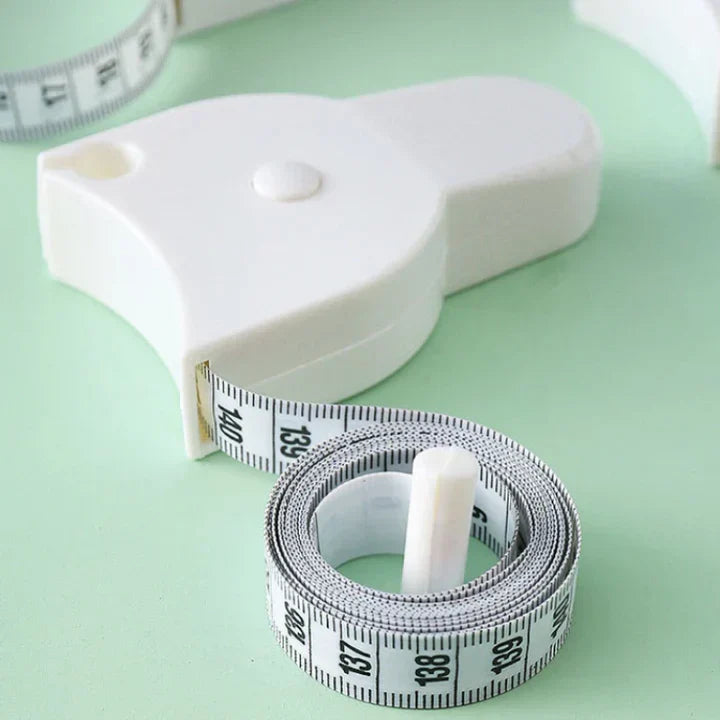 Körpermaßband automatisch einziehbar | Flexibles Maßband 150 cm mit Zentimeter &amp; Zoll | Fitness- &amp; Schneidermaßband