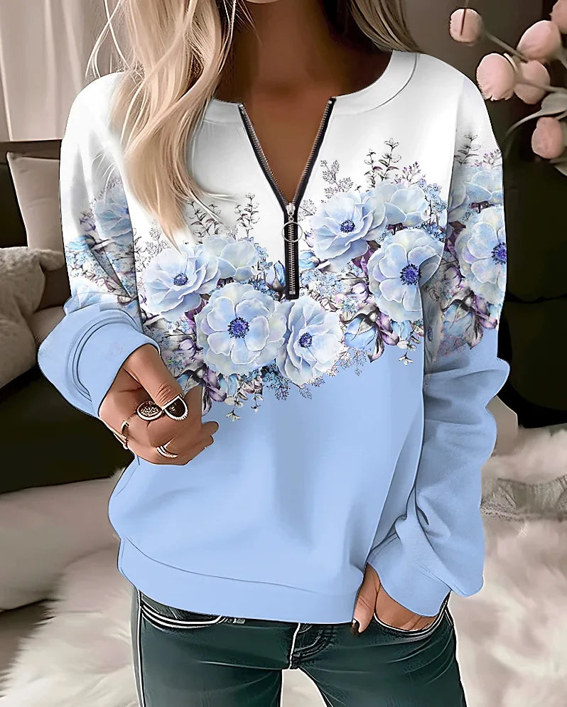 Marie | Damen Pullover mit Blumenmuster