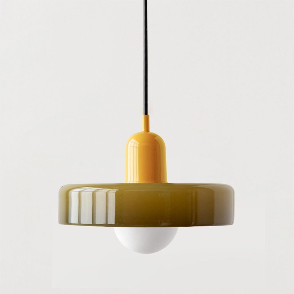 Pendant lamp made of metal &amp; glass with stained glass look | Ø25/Ø35 cm, G9 socket | Adjustable suspension | Crystal look