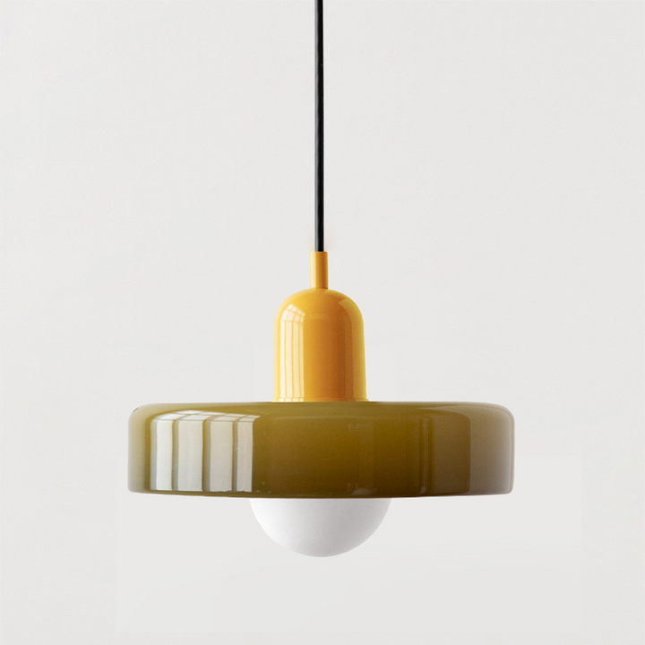 Pendant lamp made of metal &amp; glass with stained glass look | Ø25/Ø35 cm, G9 socket | Adjustable suspension | Crystal look