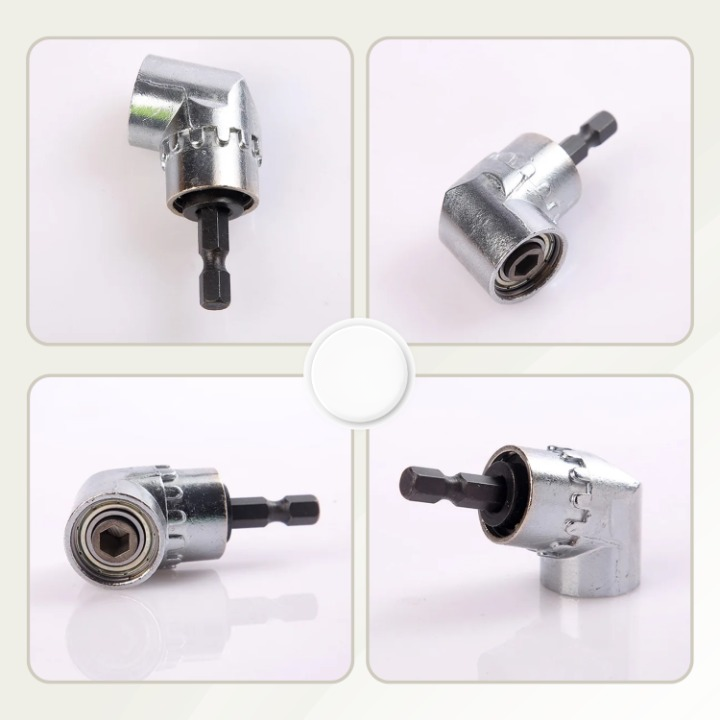 Winkelbohrer-Adapter 105° für enge Stellen | 1/4" Sechskant kompatibel &amp; magnetisch | rostfreier 45er Stahl | 60/140 mm