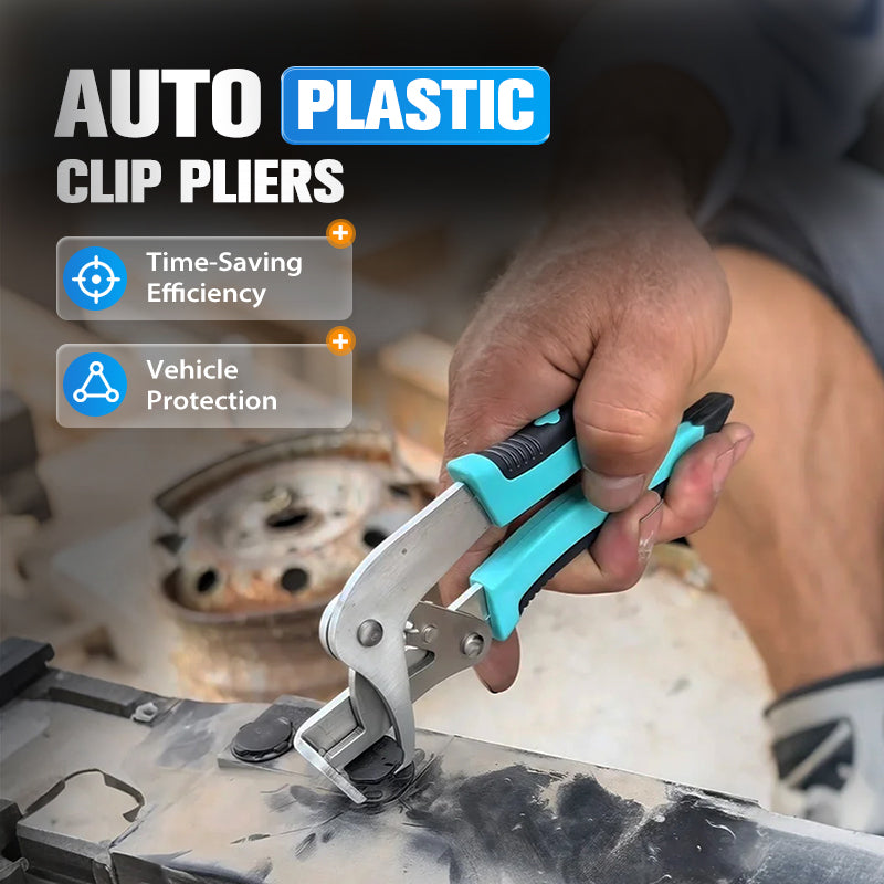 Pince de précision pour clips auto | Retrait sans rayures des clips de garniture | Acier inoxydable, 16,5 cm | Poignée antidérapante