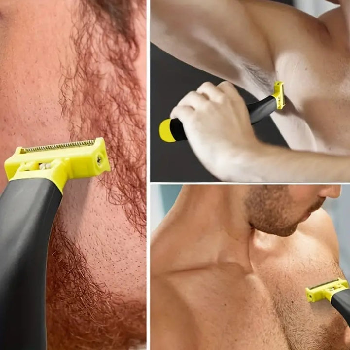 Rasoio elettrico uomo bagnato e asciutto | Rifinitore con 4 testine (1–6 mm) | 60 min di autonomia, USB, lame lavabili