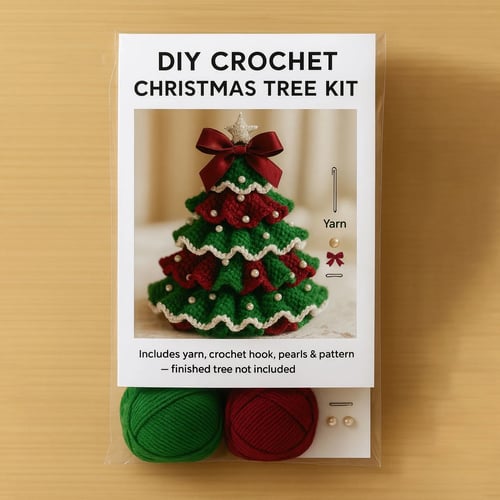 TwinkleStitch – Kit de crochet fait main pour sapins de Noël