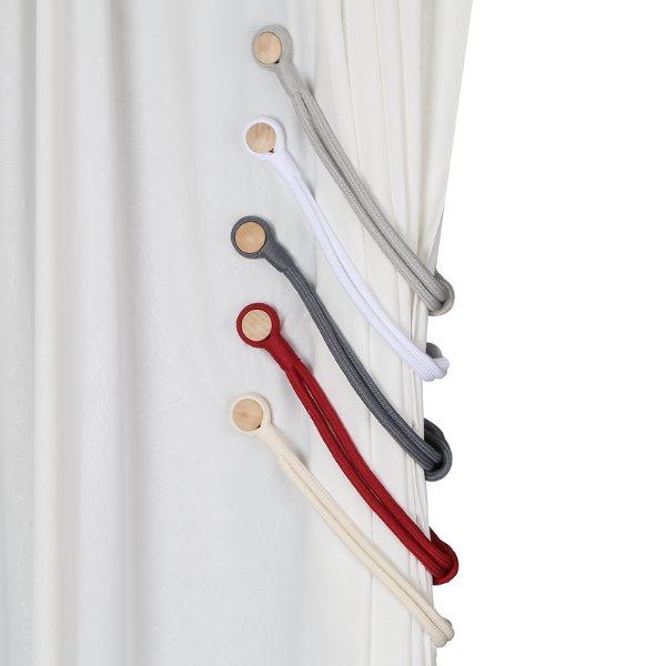 Vorhangbinder Wraps – rutschfester Halt ohne Bohren | Drehen &amp; wickeln in Sekunden | Für schwere &amp; leichte Vorhänge | 3+3 Set