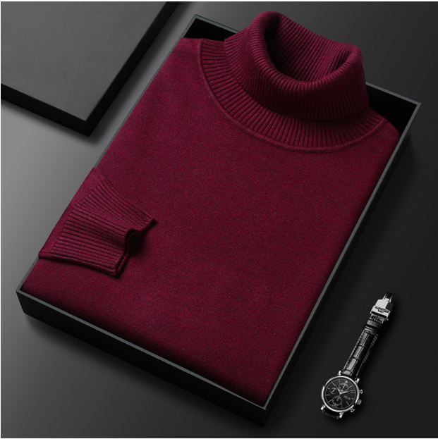 Herren Rollkragenpullover aus Kaschmir-Baumwoll-Mix | 80% Kaschmir, weich &amp; warm | Regular Fit für Büro &amp; Alltag