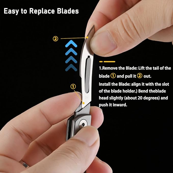 BladeSwift - Bisturi pieghevole con 10 lame intercambiabili