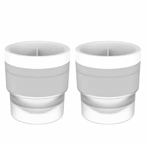 Moule à glaçons pour grosses boules de glace – Set FrostVibe (2 pièces) | Fonte lente pour whisky et cocktails | Sans BPA, compatible lave-vaisselle