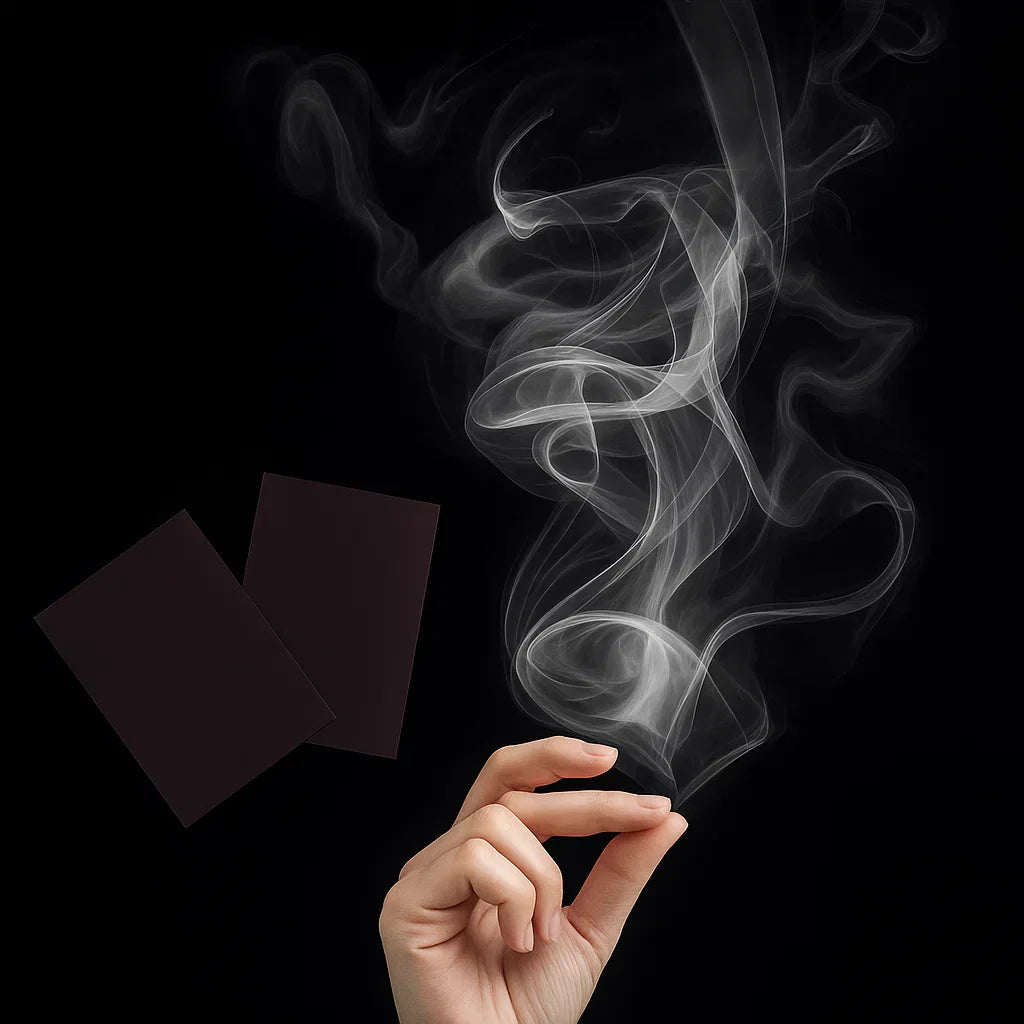 Rauchkarten Zaubertrick Set 10 Stück | Smoke Gimmick für Magie, Fotos &amp; Videos | Kompakte Effektkarten für Close-Up-Magie