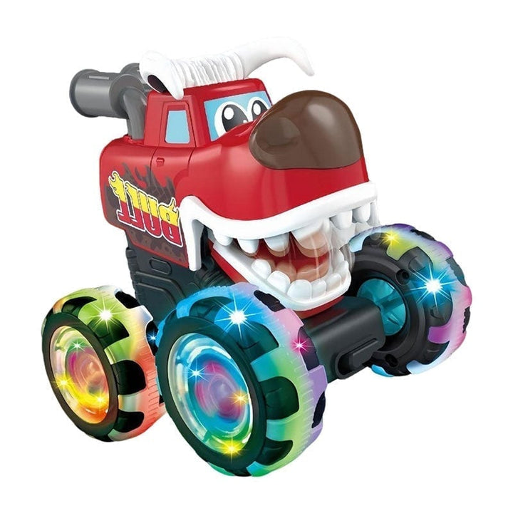 LED Stunt-Auto im Hai-Design | 360° Drehungen &amp; Leuchtende Räder | Robustes Spielzeugauto für Kinder