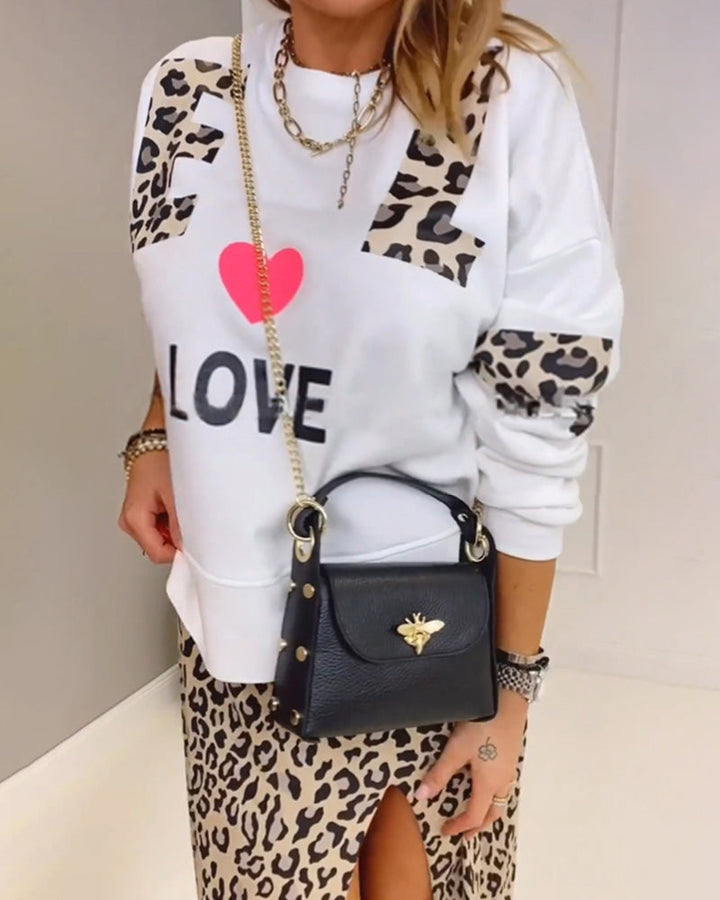 Lilly | Pull avec motif léopard