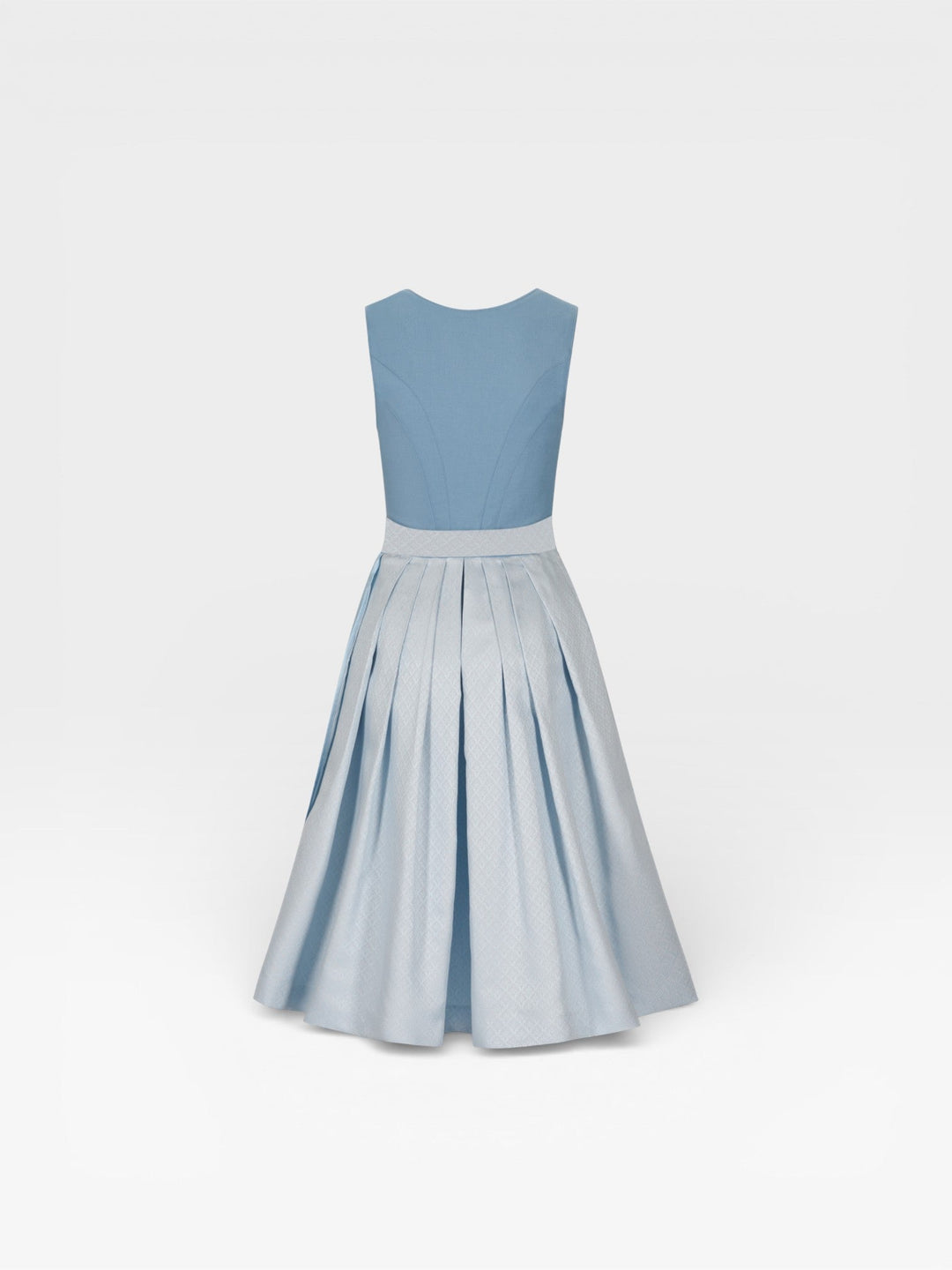 Dirndl Midi Damen | Elegantes Dirndl mit 70 cm Rocklänge, femininem Mieder und schimmernder Schürze