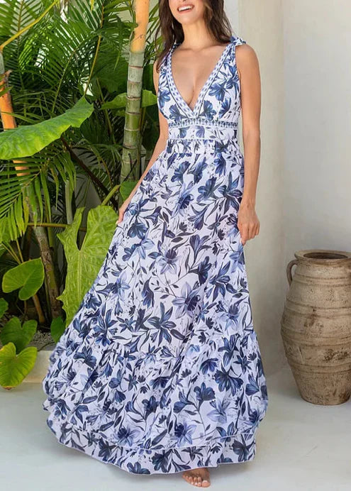 Damen Badeanzug mit V-Ausschnitt &amp; Wickelrock | Zweiteiliges Bademoden-Set mit Print | Figurfreundliche Strandmode
