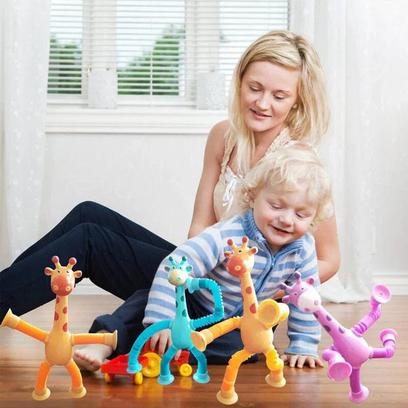 GiraffaStretch – Giocattolo divertente estensibile con ventosa