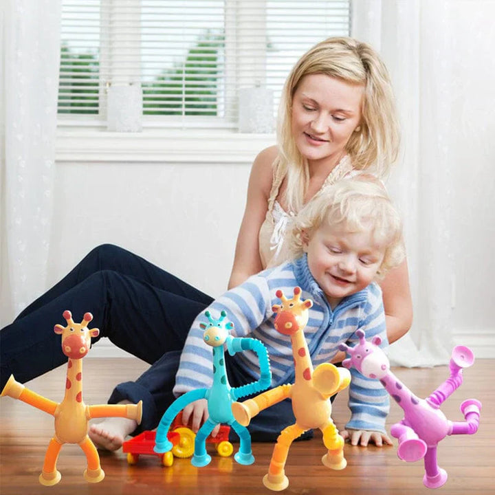 GiraffaStretch – Giocattolo divertente estensibile con ventosa