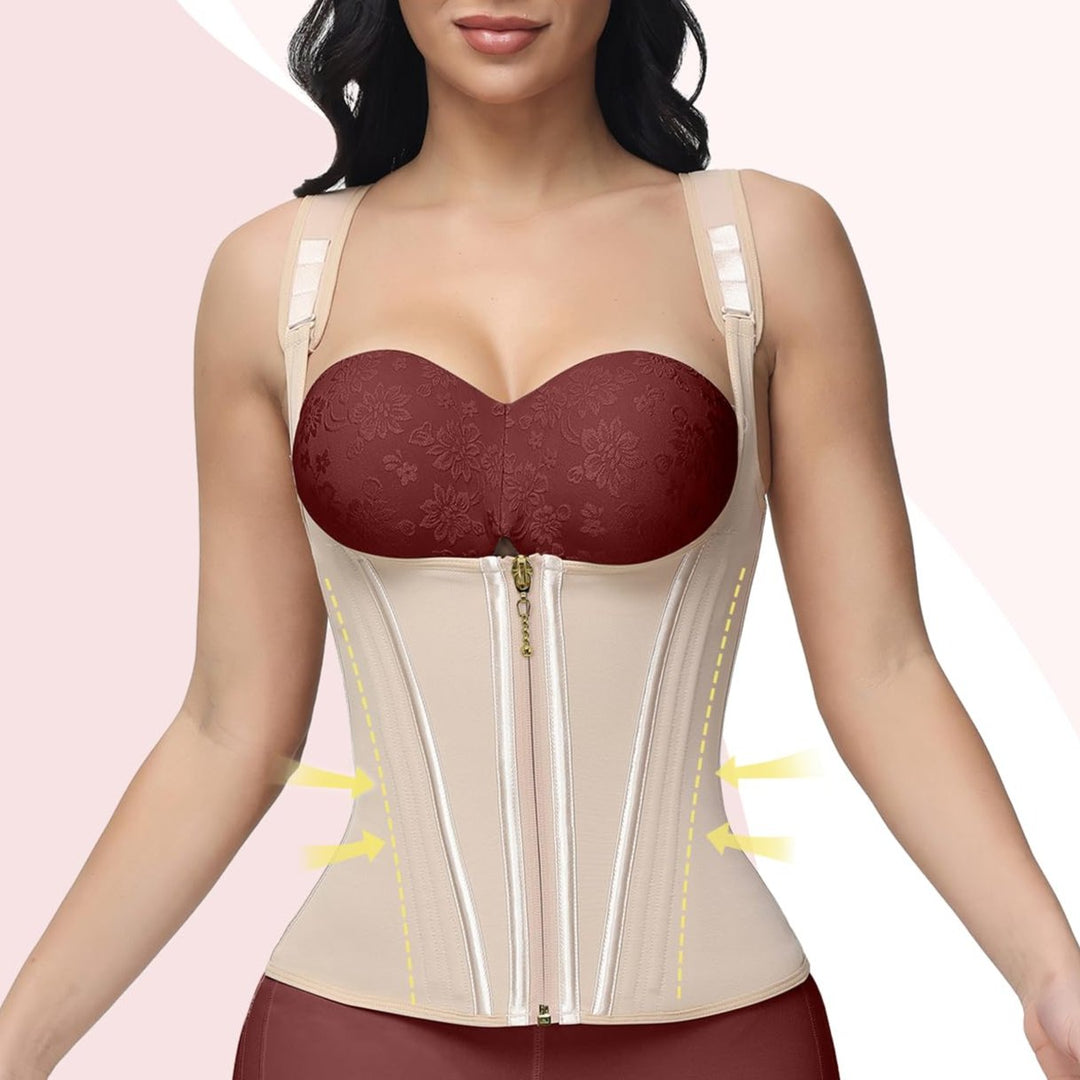 Damen Shapewear Korsett Body | Figurformender Body Shaper mit Starker Unterstützung | Atmungsaktiv &amp; Komfortabel