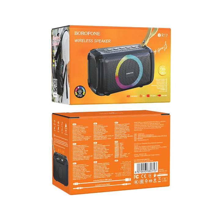 Bluetooth Lautsprecher | Tragbarer 10W Speaker mit IPX6, RGB-Licht und bis zu 8 Std. Akkulaufzeit
