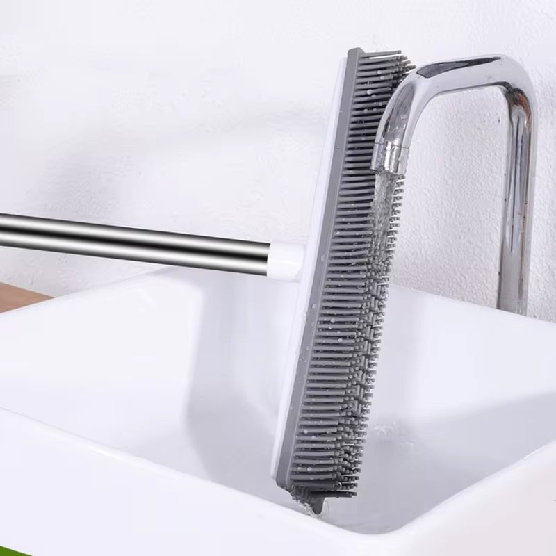 Balai à poils d’animaux avec poils en caoutchouc doux – FiercePetSweep pour tapis et sols durs | Sans rayures, ultra-rapide | Intérieur et extérieur