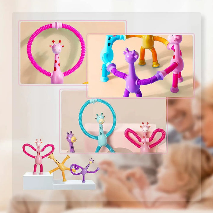 GiraffaStretch – Giocattolo divertente estensibile con ventosa