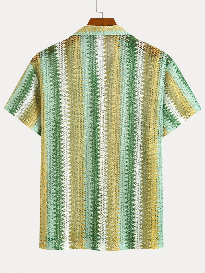 Herren Sommerhemd | Luftiges Kurzarmshirt aus gewebtem Stoff für Freizeit, Strand und Urlaub