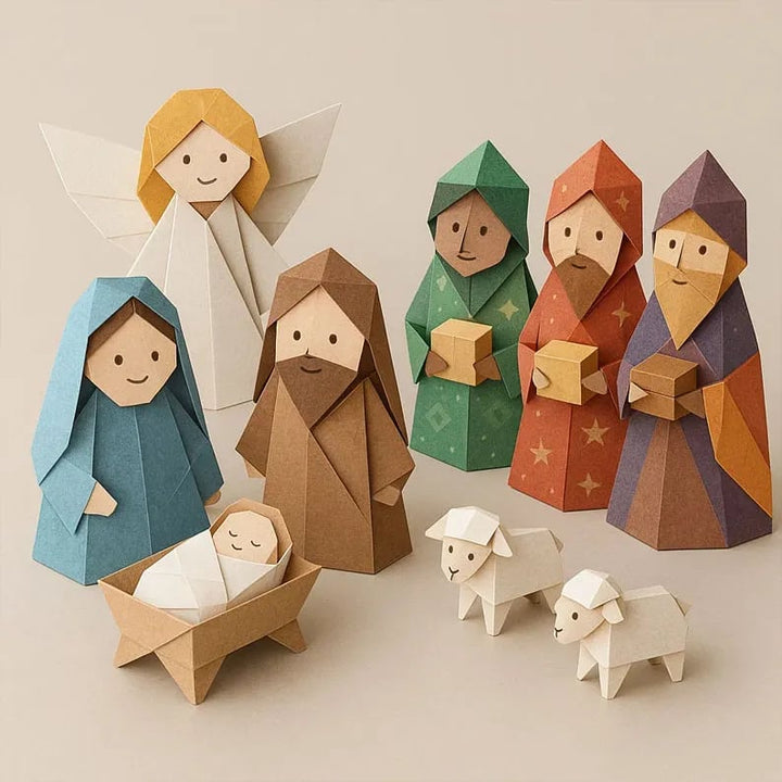 Origami-Katzen-Set aus FSC-Papier | DIY-Bastelset für Katzenfiguren | Kreative Deko &amp; Geschenkidee
