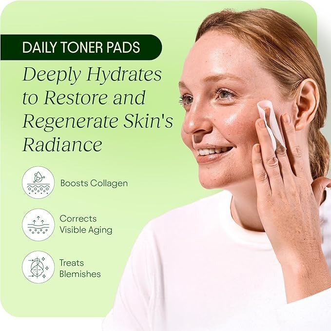Pads Anti-Âge | réduction des rides &amp; raffermissement de la peau | avec niacinamide &amp; peptides | 60 pièces