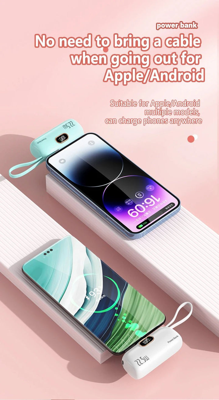 Powerbank 5000 mAh | Kompakte Mini Powerbank mit 22,5W Schnellladen