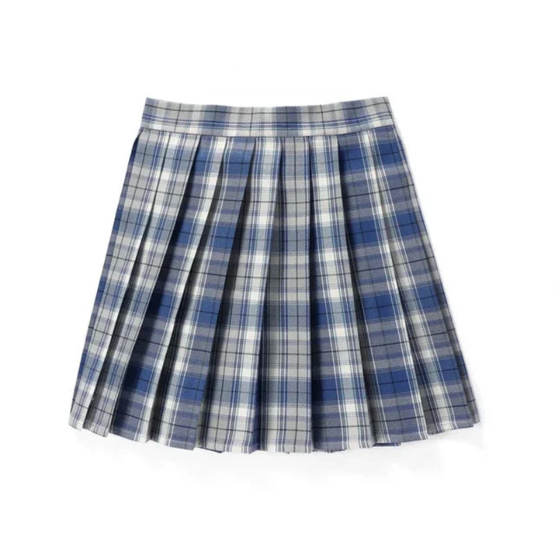 Pleated plaid skirt for women | Mini