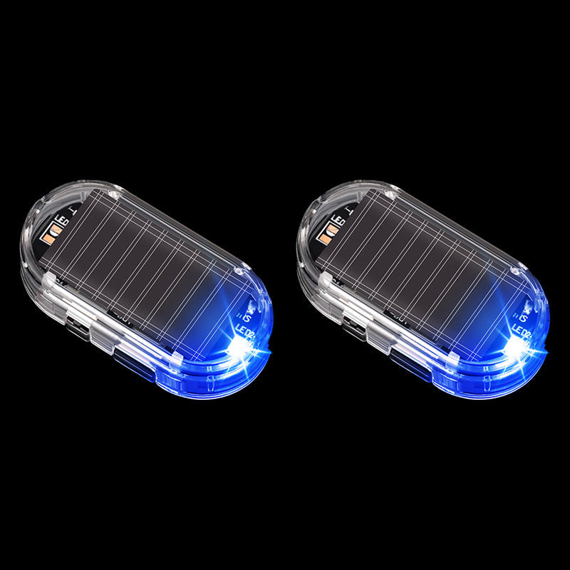 Solar LED Auto Alarmleuchte | Blinkende Sicherheitsanzeige für Auto | Automatischer Nachtsensor | Solar &amp; USB-Aufladung | 2er- oder 4er-Set