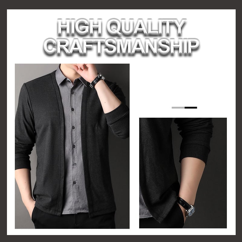 TwinLayer – Smarter Kragen Strick-Cardigan