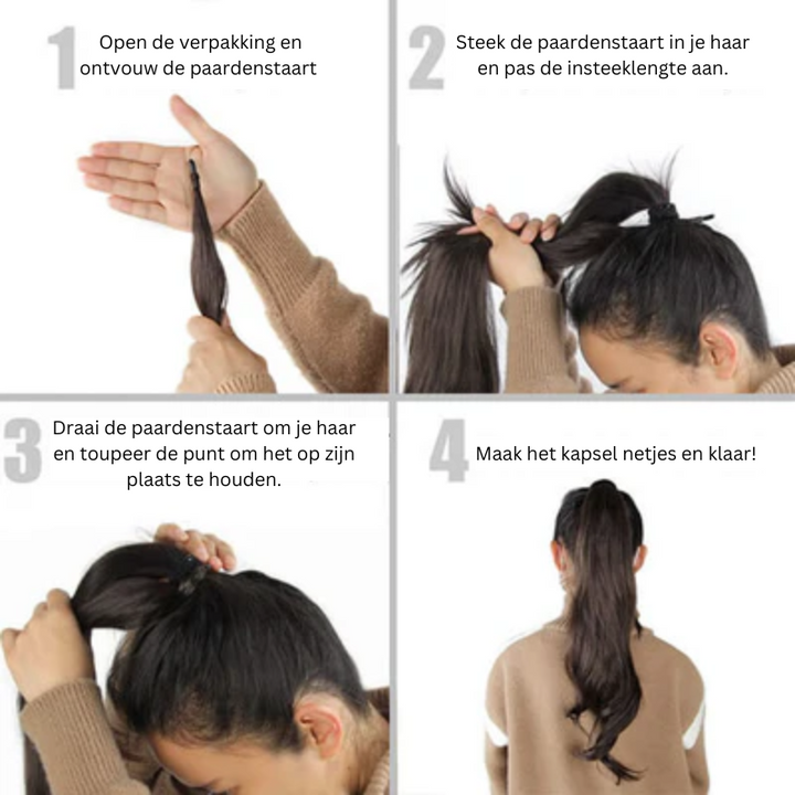 VivaLisse™ Twist — Müheloses Volumen und Halt, die deinem Pferdeschwanz sofort zusätzlichen Auftrieb geben